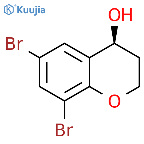 (4S)-6,8-dibromo-3,4-dihydro-2H-1-benzopyran-4-ol structure