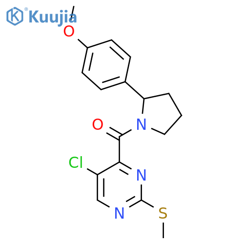 5-Chloro-4-[2-(4-methoxyphenyl)pyrrolidine-1-carbonyl]-2-(methylsulfanyl)pyrimidine structure