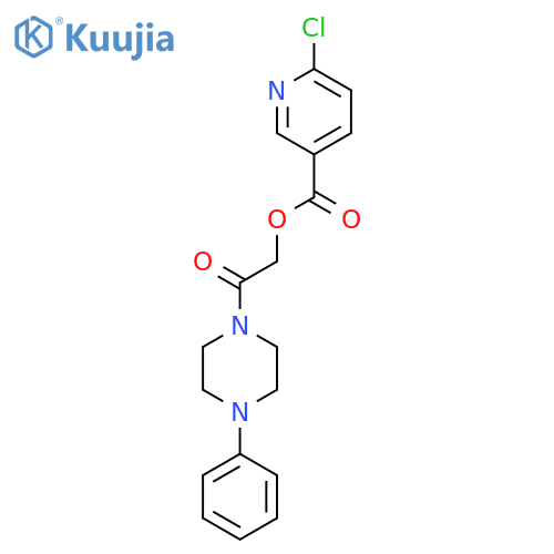 2-Oxo-2-(4-phenylpiperazin-1-yl)ethyl 6-chloropyridine-3-carboxylate structure