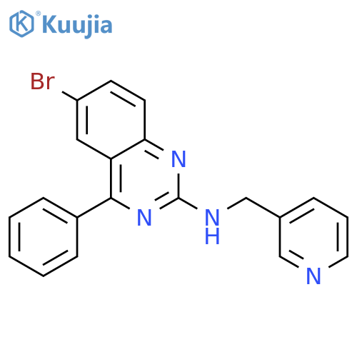 6-bromo-4-phenyl-N-[(pyridin-3-yl)methyl]quinazolin-2-amine structure