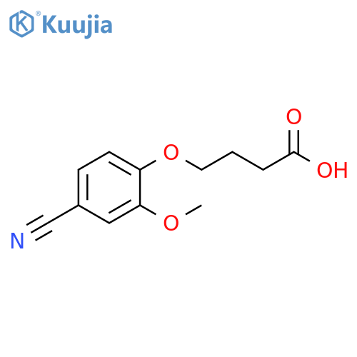 Butanoic acid, 4-(4-cyano-2-methoxyphenoxy)- structure