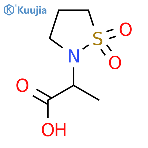 2-(1,1-Dioxo-1,2-thiazolidin-2-yl)propanoic acid structure
