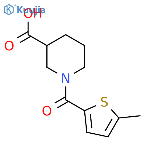 1-(5-Methylthiophene-2-carbonyl)piperidine-3-carboxylic acid structure