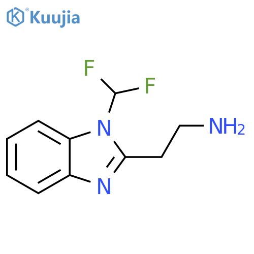 2-1-(difluoromethyl)-1H-1,3-benzodiazol-2-ylethan-1-amine structure