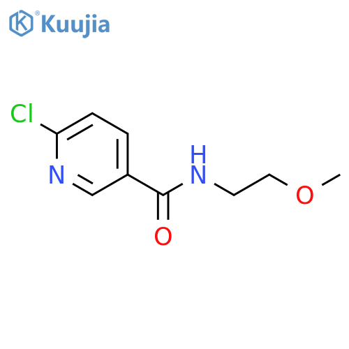 6-chloro-N-(2-methoxyethyl)pyridine-3-carboxamide structure