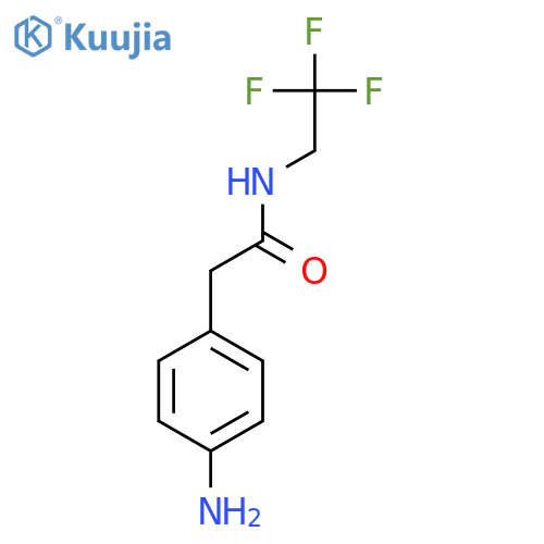 2-(4-Aminophenyl)-N-(2,2,2-trifluoroethyl)acetamide structure