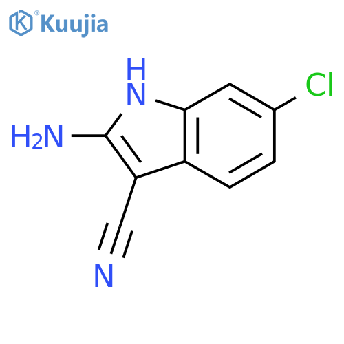2-amino-6-chloro-1H-indole-3-carbonitrile structure