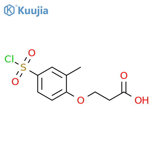 3-4-(Chlorosulfonyl)-2-methylphenoxypropanoic Acid structure