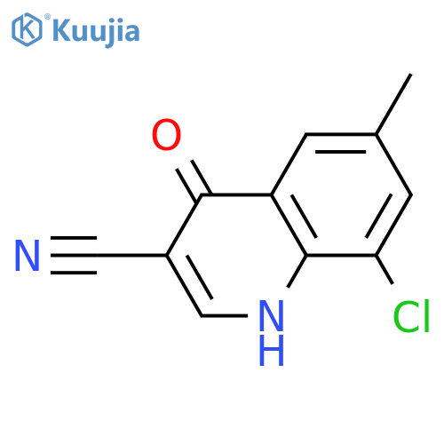 8-chloro-6-methyl-4-oxo-1,4-dihydroquinoline-3-carbonitrile structure