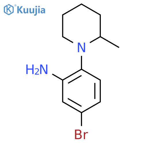 5-Bromo-2-(2-methyl-1-piperidinyl)aniline structure