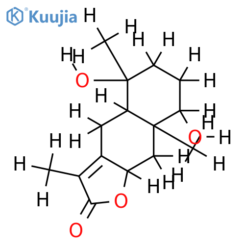 (Z)-1beta,4alpha-dihydroxy-5alpha,8beta(H)-eudesm-7(11)-en-12,8-olide structure
