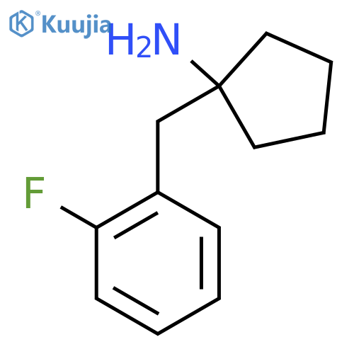 1-[(2-Fluorophenyl)methyl]cyclopentan-1-amine structure