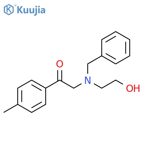 2-benzyl(2-hydroxyethyl)amino-1-(4-methylphenyl)ethan-1-one structure