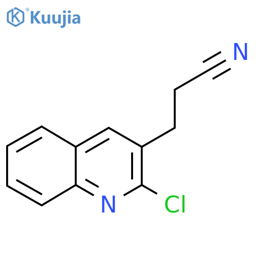 3-(2-chloroquinolin-3-yl)propanenitrile structure