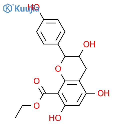 3,4',5,7-Tetrahydroxyflavan-8-carboxylic acid; (2ξ,3ξ)-form, Et ester structure