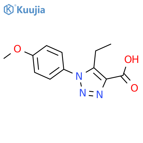 5-ethyl-1-(4-methoxyphenyl)-1H-1,2,3-triazole-4-carboxylic acid structure