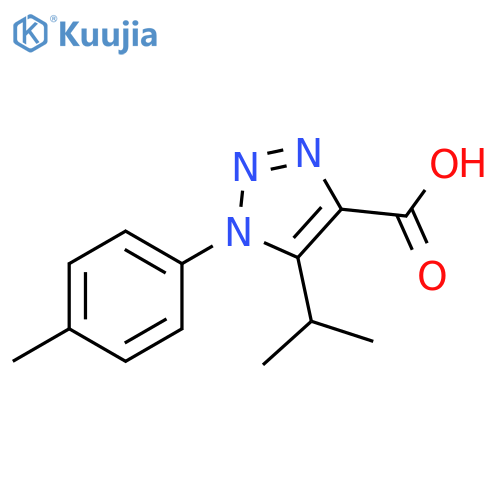 1-(4-methylphenyl)-5-(propan-2-yl)-1H-1,2,3-triazole-4-carboxylic acid structure