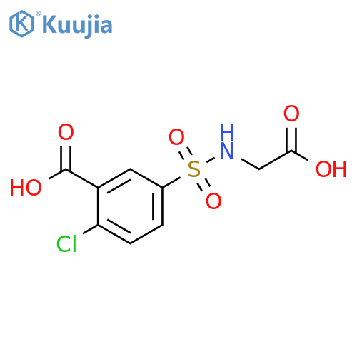 5-(carboxymethyl)sulfamoyl-2-chlorobenzoic acid structure