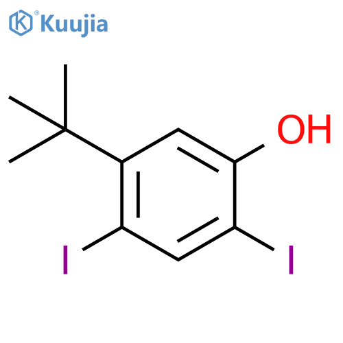 5-tert-butyl-2,4-diiodophenol structure