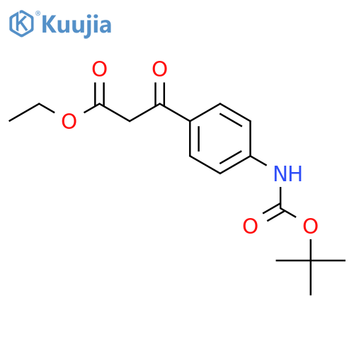 Ethyl 3-(4-((tert-butoxycarbonyl)amino)phenyl)-3-oxopropanoate structure