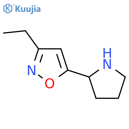 3-ethyl-5-(pyrrolidin-2-yl)-1,2-oxazole structure