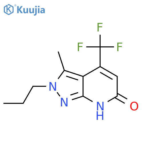 3-methyl-2-propyl-4-(trifluoromethyl)-2H,6H,7H-pyrazolo3,4-bpyridin-6-one structure