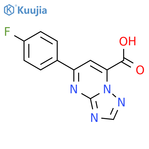 5-(4-fluorophenyl)-1,2,4triazolo1,5-apyrimidine-7-carboxylic acid structure
