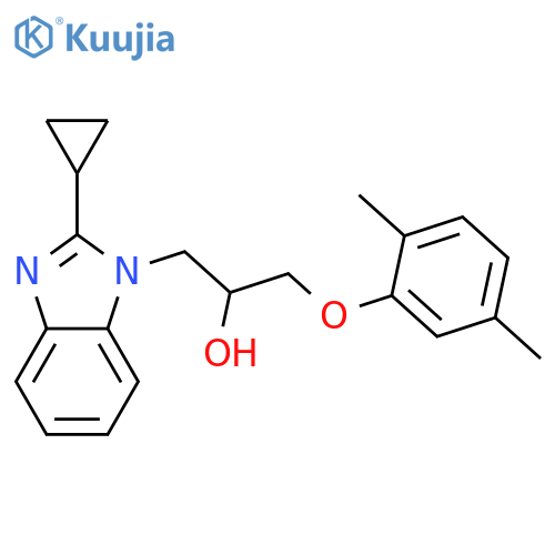 1-(2-cyclopropyl-1H-1,3-benzodiazol-1-yl)-3-(2,5-dimethylphenoxy)propan-2-ol structure