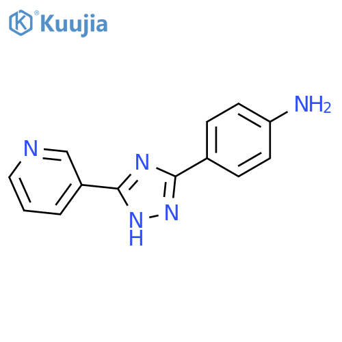 4-[5-(pyridin-3-yl)-1H-1,2,4-triazol-3-yl]aniline structure