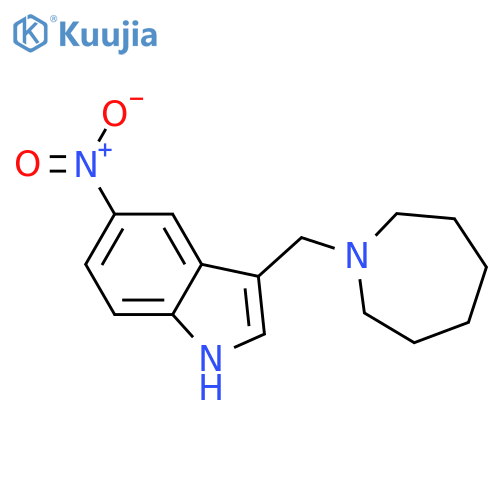1H-Indole,3-[(hexahydro-1H-azepin-1-yl)methyl]-5-nitro- structure