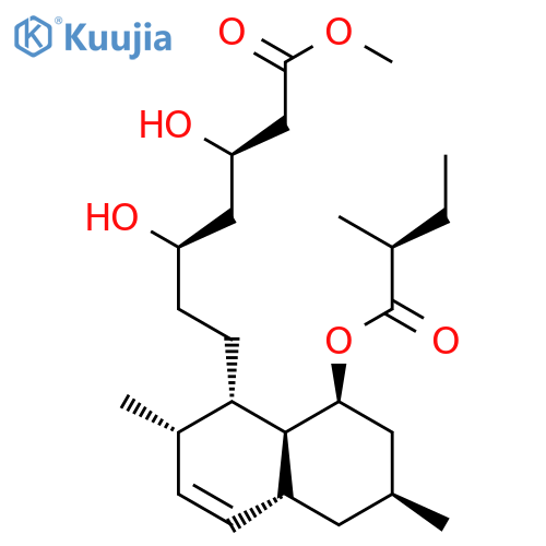 (1S,2S,4aR,6S,8S,8aS,3'R,5'R,2''S)-methyl-1,2,4a,5,6,7,8,8a-octahydro-3',5'-dihydroxy-2,6-dimethyl-8-((2-methyl-1-oxobutyl)oxy)-1-naphthaleneheptanoate structure