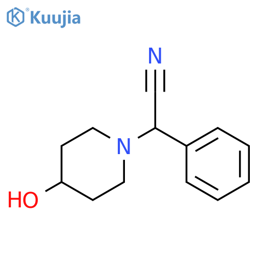 2-(4-Hydroxypiperidin-1-yl)-2-phenylacetonitrile structure