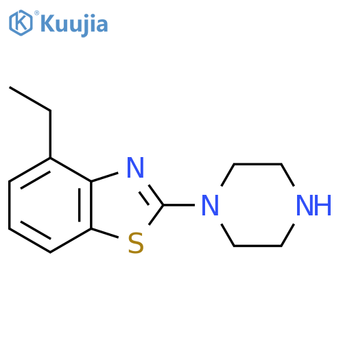 4-ethyl-2-(piperazin-1-yl)-1,3-benzothiazole structure