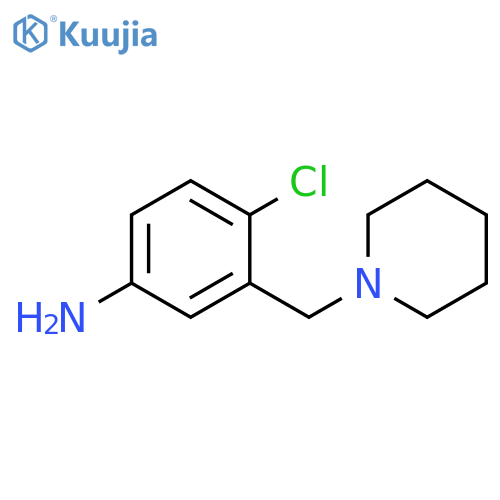 4-chloro-3-(piperidin-1-ylmethyl)aniline structure