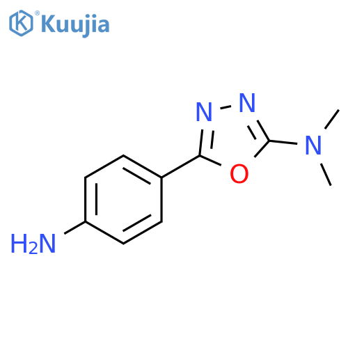 5-(4-aminophenyl)-N,N-dimethyl-1,3,4-oxadiazol-2-amine structure