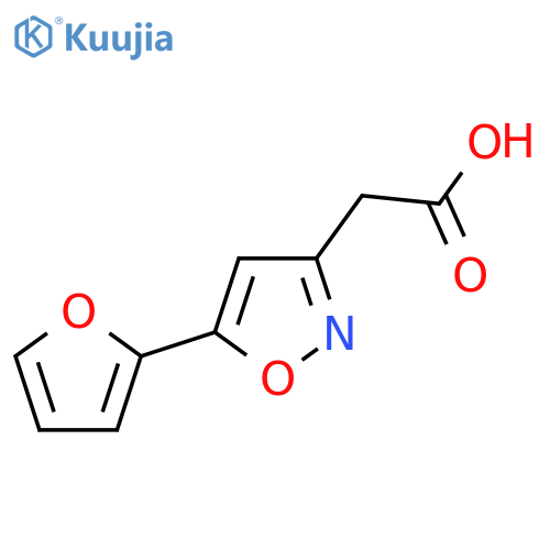 2-[5-(furan-2-yl)-1,2-oxazol-3-yl]acetic acid structure