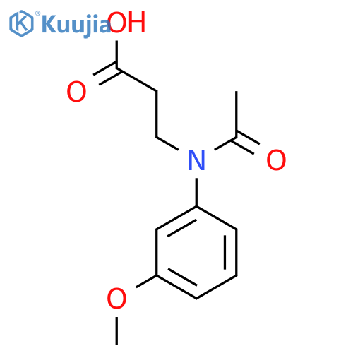 3-N-(3-methoxyphenyl)acetamidopropanoic acid structure