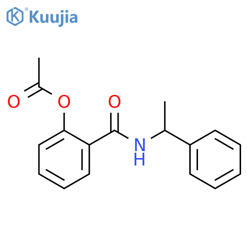 2-{[(1-phenylethyl)amino]carbonyl}phenyl acetate structure