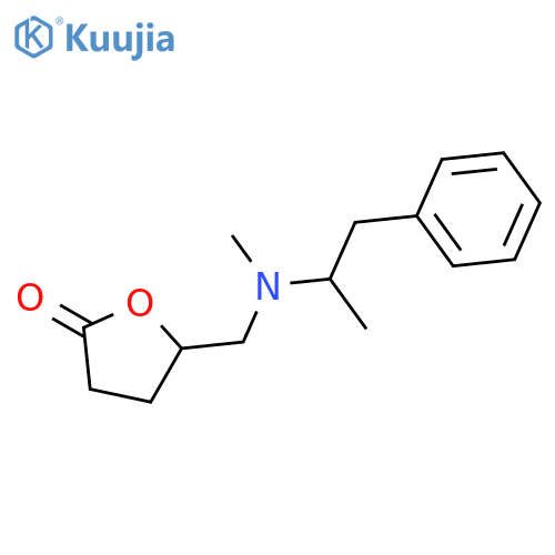 2(3H)-Furanone, dihydro-5-[[methyl(1-methyl-2-phenylethyl)amino]methyl]- structure