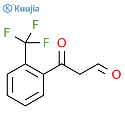 3-oxo-3-2-(trifluoromethyl)phenylpropanal structure