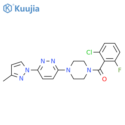 3-[4-(2-chloro-6-fluorobenzoyl)piperazin-1-yl]-6-(3-methyl-1H-pyrazol-1-yl)pyridazine structure