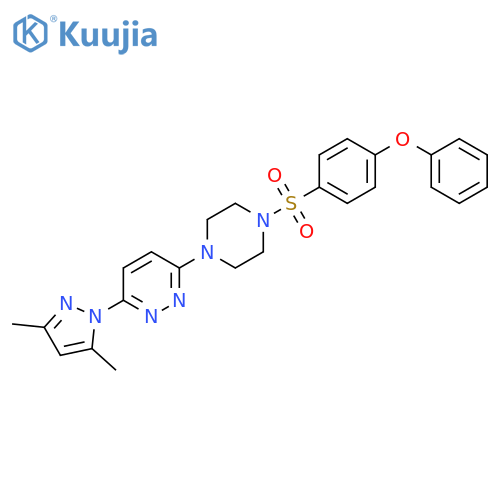 3-(3,5-dimethyl-1H-pyrazol-1-yl)-6-[4-(4-phenoxybenzenesulfonyl)piperazin-1-yl]pyridazine structure