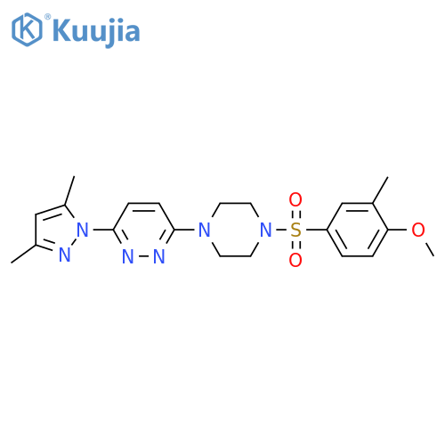 3-(3,5-dimethyl-1H-pyrazol-1-yl)-6-[4-(4-methoxy-3-methylbenzenesulfonyl)piperazin-1-yl]pyridazine structure