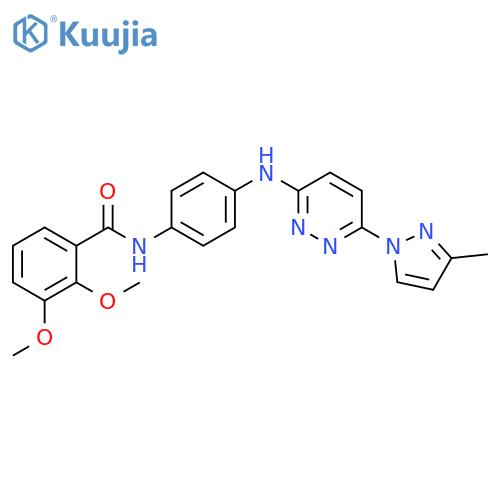 2,3-dimethoxy-N-(4-{[6-(3-methyl-1H-pyrazol-1-yl)pyridazin-3-yl]amino}phenyl)benzamide structure