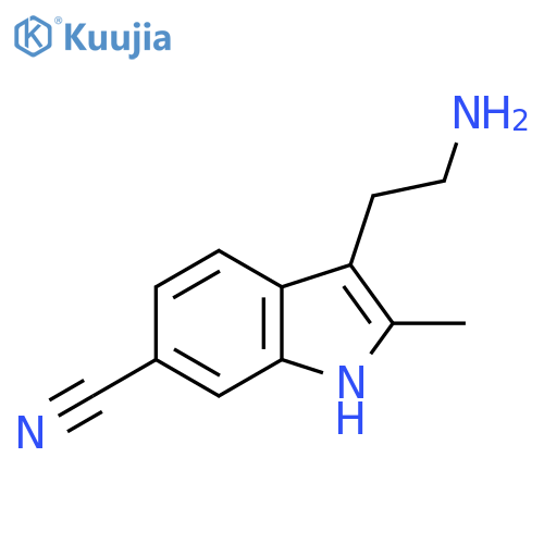 3-(2-Aminoethyl)-2-methyl-1H-indole-6-carbonitrile structure