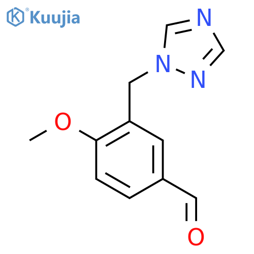 4-methoxy-3-[(1H-1,2,4-triazol-1-yl)methyl]benzaldehyde structure
