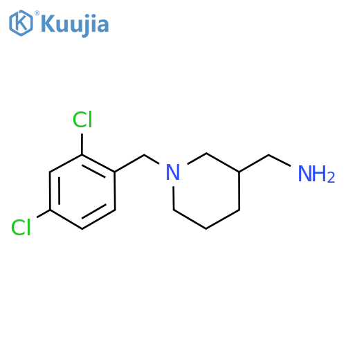 {1-[(2,4-Dichlorophenyl)methyl]piperidin-3-yl}methanamine structure