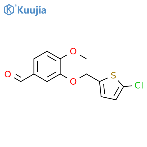 3-(5-chlorothiophen-2-yl)methoxy-4-methoxybenzaldehyde structure