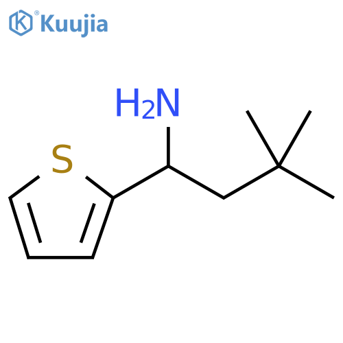 3,3-dimethyl-1-(thiophen-2-yl)butan-1-amine structure