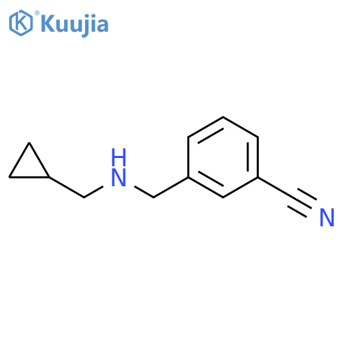 3-{(cyclopropylmethyl)aminomethyl}benzonitrile structure